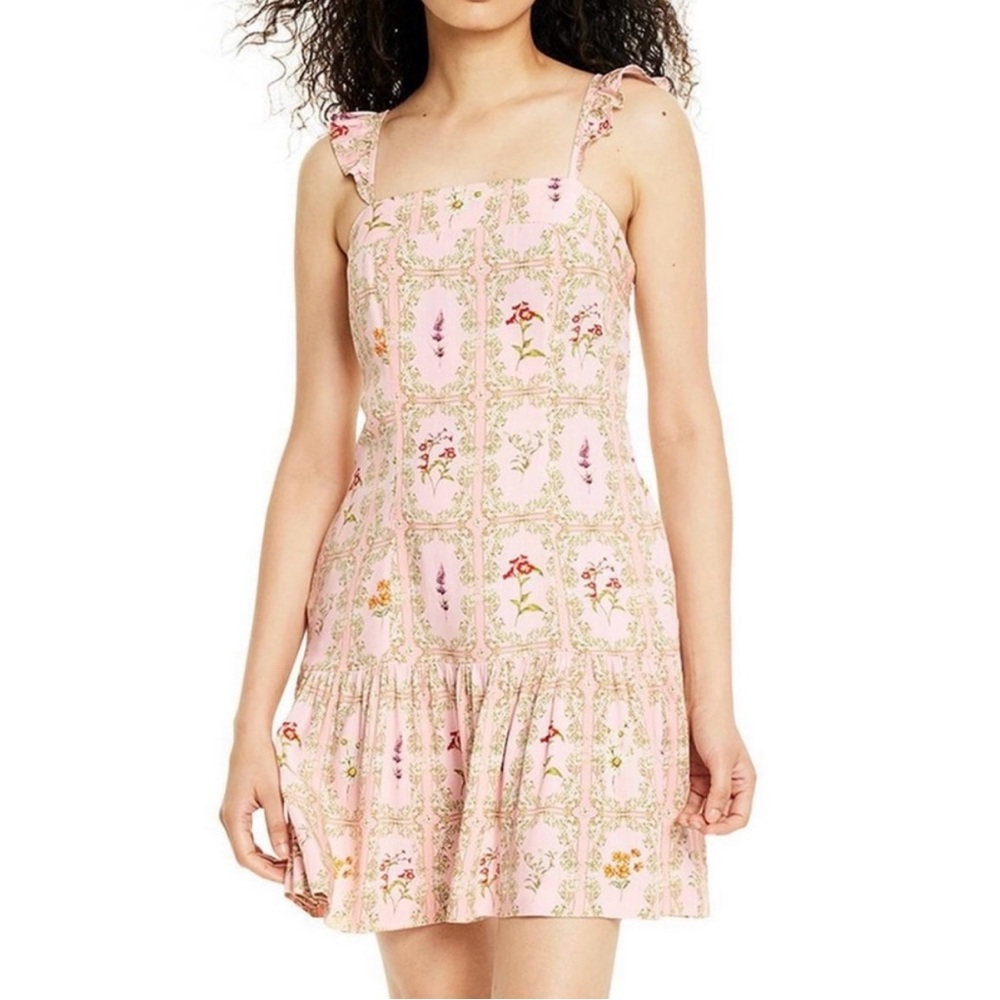 Agua Bendita x Target Limited Edition Pink Floral Print Mini Dress Size Medium M